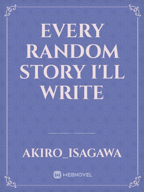 every random story I'll write icon