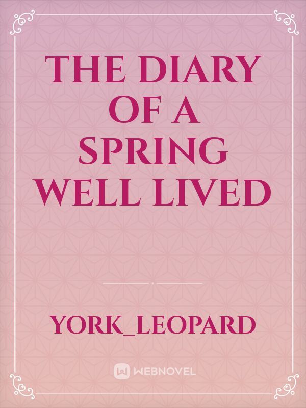 The Diary Of A Spring Well Lived icon