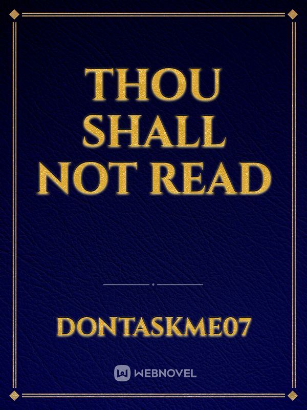 Thou Shall Not Read icon