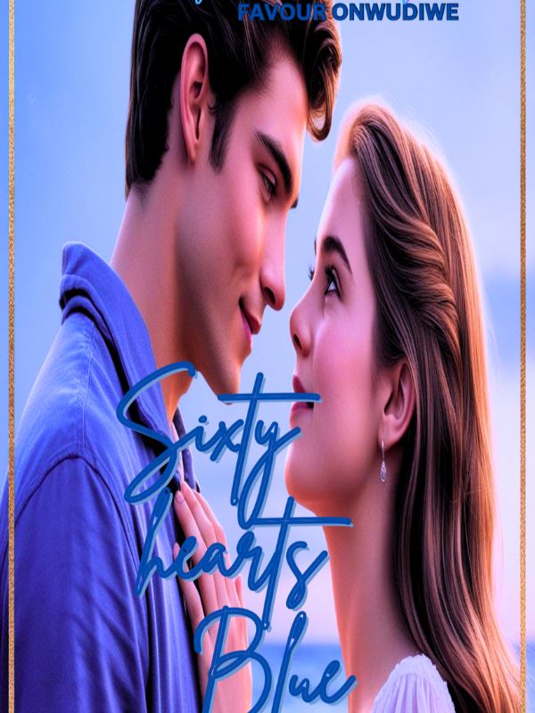 Sixty hearts blue icon