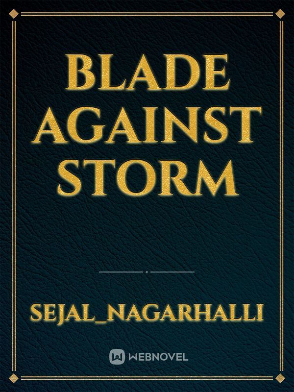 Blade against storm icon